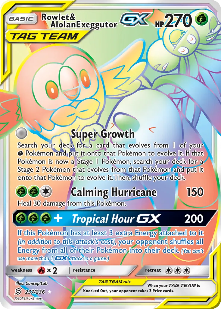 Rowlet & Alolan Exeggutor-GX - Unified Minds