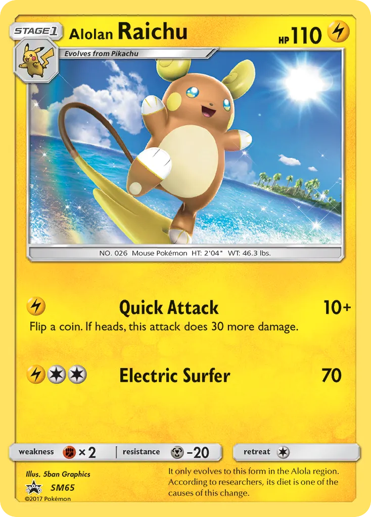 Alolan Raichu - SM Black Star Promos