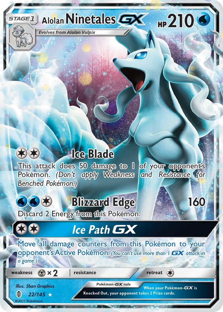 Alolan Ninetales-GX - Guardians Rising