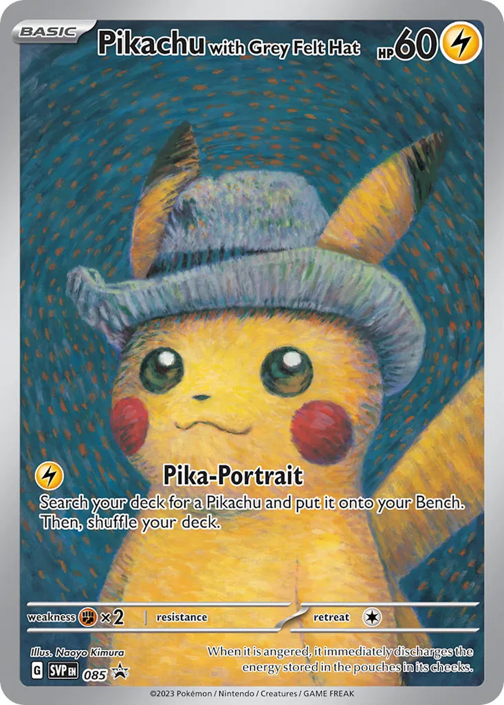 pikachu with grey felt hat - Scarlet & Violet Black Star Promos