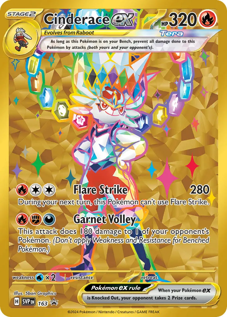 cinderace ex - Scarlet & Violet Black Star Promos