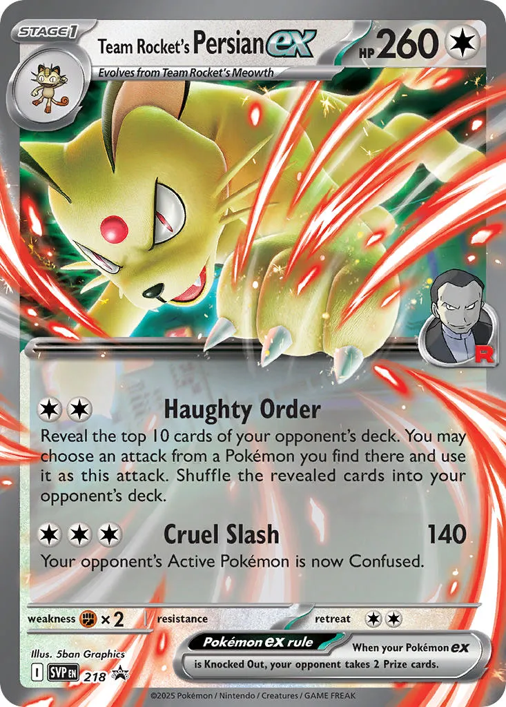 team rockets persian ex - Scarlet & Violet Black Star Promos