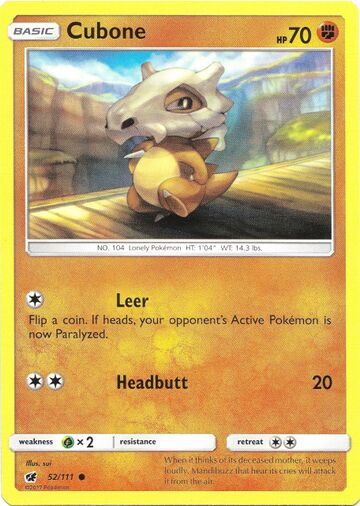 Cubone - McDonald's Collection 2018